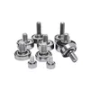 External Thread Bearing with Screw Stainless Steel 304 Bearing Wheel Roller Shaft Rod Screw Track Small Pulley Guide Wheel