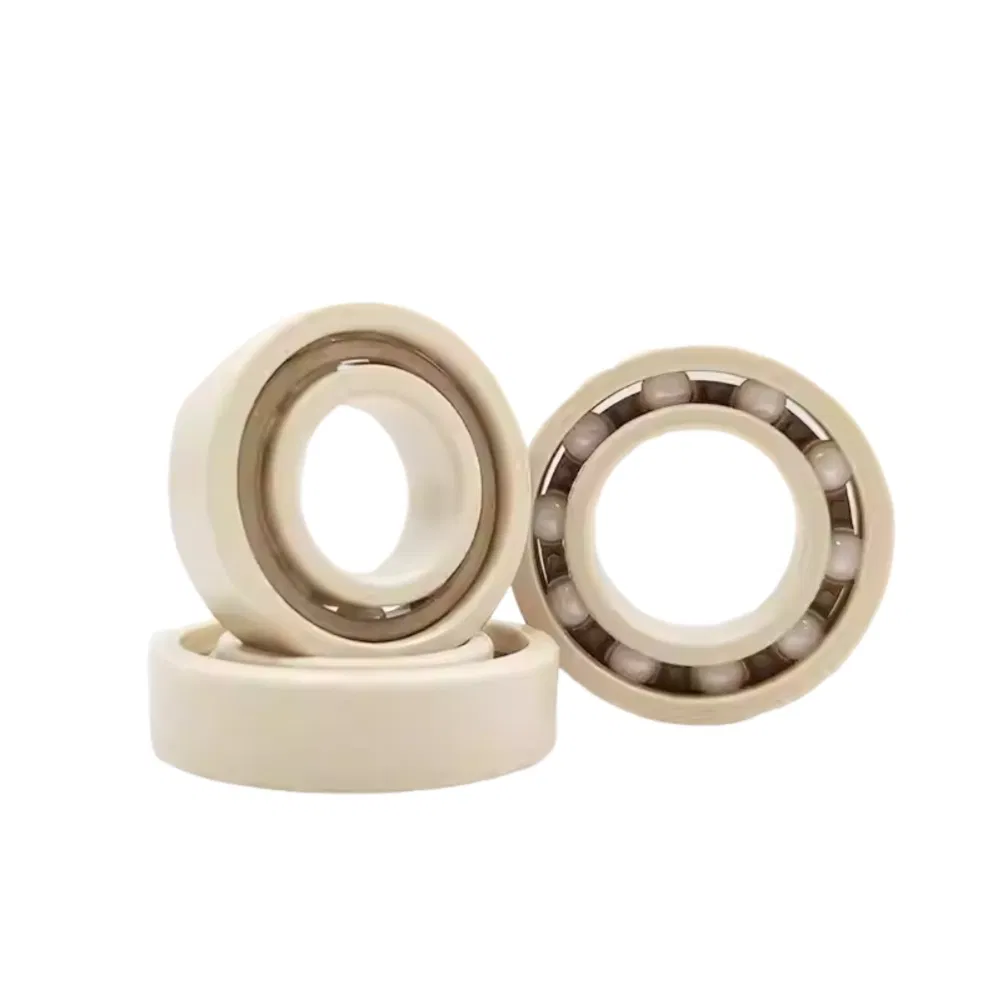 Insulated Non-Magnetic Plastic Bearing 6201 6203 6205, High Strength Peek/PTFE Deep Groove Ball Bearing, Maintenance-Free Oil-Free Bearing with Si3n4/Zro2 Ceram pictures & photos