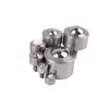 Metric Stainless Steel Ball Transfer Units, Bolt Type Universal Bull's Eye Roller with Fixing Nut, Heavy Duty Omnidirectional Transport Bearing